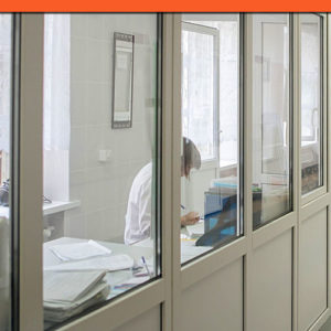 Противопожарная перегородка для медицинских учреждений / серия FRM5545